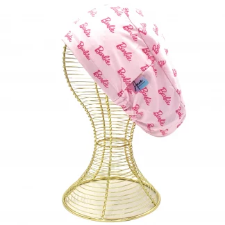 gorro clinico aurisima modelo barbie color rosado tela poliester elasticada