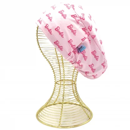 gorro clinico aurisima modelo barbie color rosado tela poliester elasticada