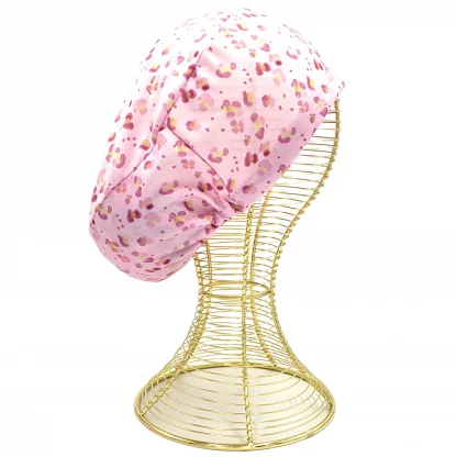 gorro clinico aurisima modelo bernardita color rosado tela poliester elasticada