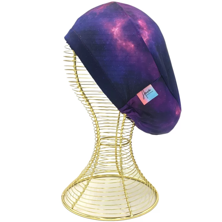 gorro clinico aurisima modelo graciela color morado tela poliester elasticada