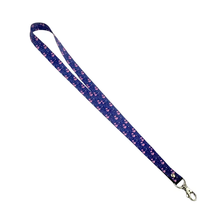 lanyard porta credencial aurisima modelo diana color azul cinta