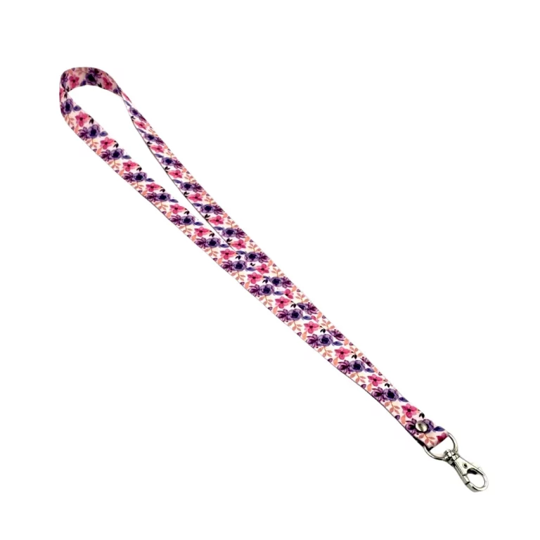 lanyard porta credencial aurisima modelo javierita color rosado cinta