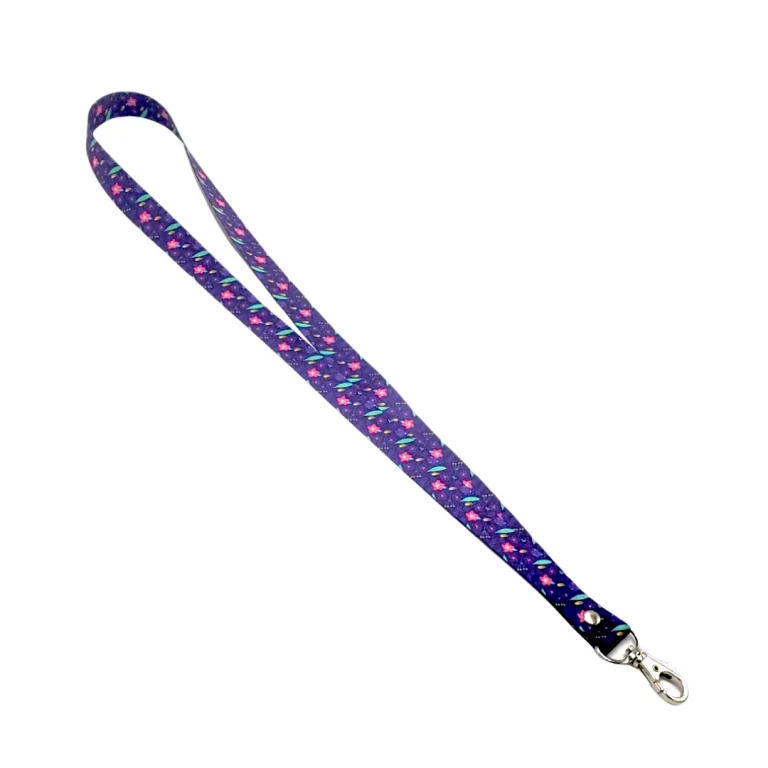 lanyard porta credencial aurisima modelo pepa color morado cinta