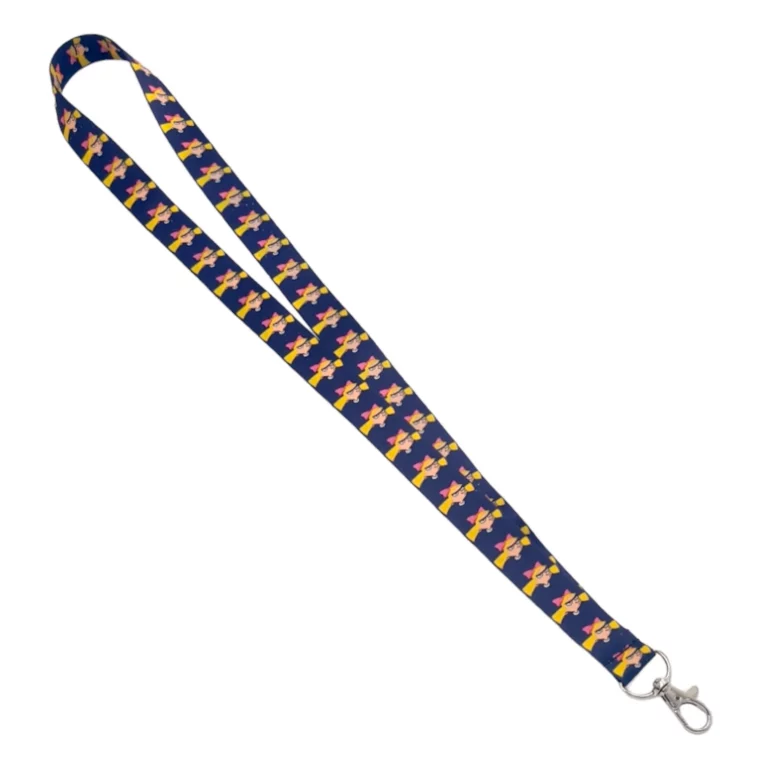 Lanyard clínico diseño Helga Pataki color azul marino cinta poliester