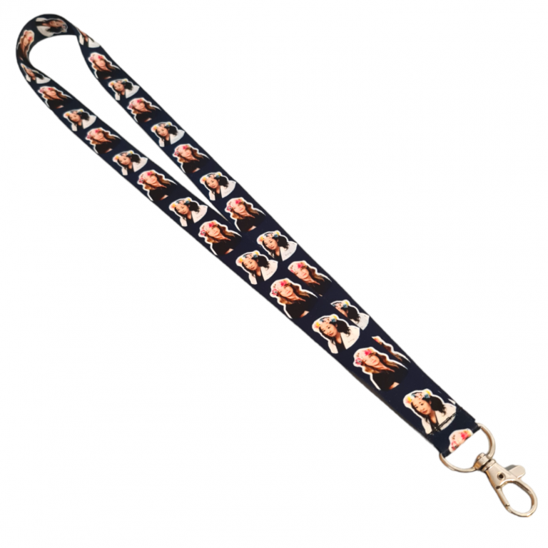 Lanyard clínico diseño personajes Grey's Anatomy color azul marino cinta poliester