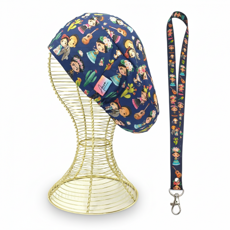 pack-gorro-clinico-landyard-aurisima-modelo-khalo-y-rivera-color-azul-tela-poliester-elasticada-1
