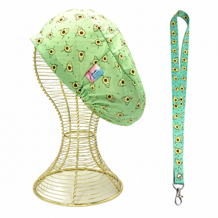 pack-gorro-clinico-lanyard-aurisima-modelo-palta-lover-color-verde-tela-poliester-elasticada-1